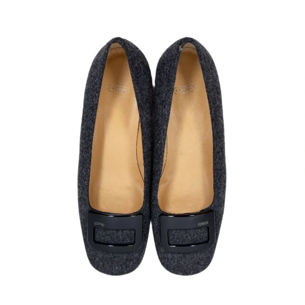 COACH | New Darby Wool Flats 7B Preppy Classic Formal Office Italian Shoes Mules - Picture 8 of 15